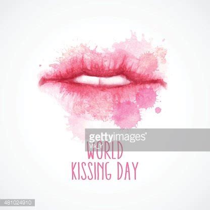 Watercolor Lips. World Kissing Day Stock Vector | Royalty-Free | FreeImages