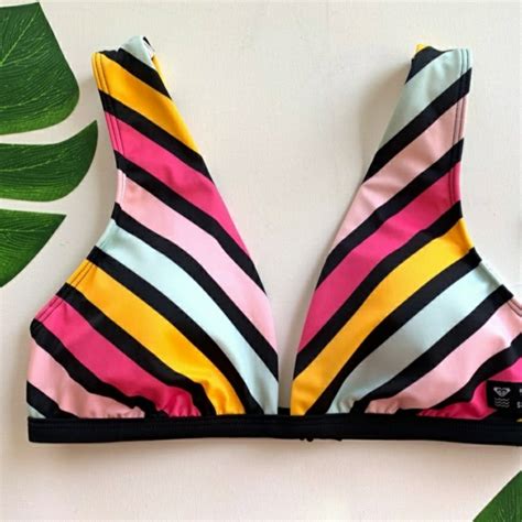 Roxy Pop Surf Elongated Triangle Bikini Top Gem