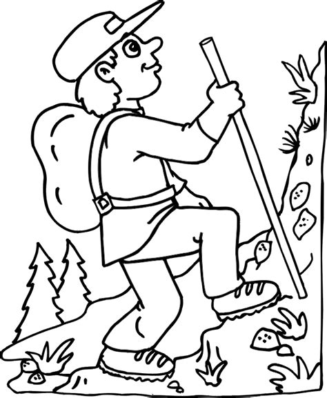 Free Hiking Clipart Black And White, Download Free Hiking Clipart Black ...