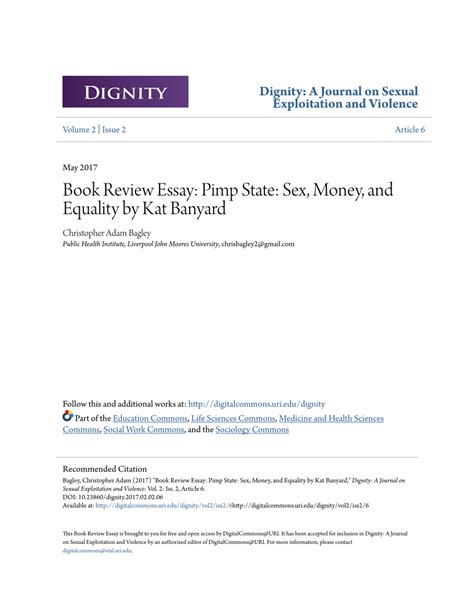 PDF Book Review Pimp State Sex Money And Equality By Kat Banyard