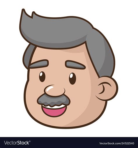 Old man face Royalty Free Vector Image - VectorStock