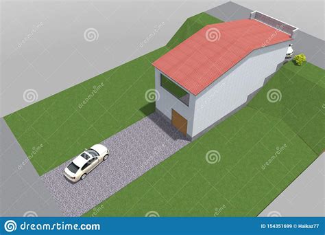 Projeto Da Constru o De Casa 3D Ilustração Stock Ilustração de