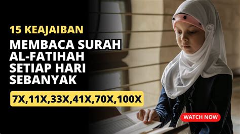 Subhanallah Inilah 15 Keajaiban Membaca Surah Al Fatihah Setiap Hari