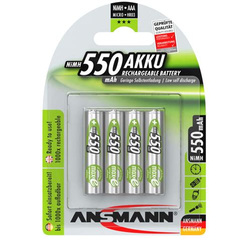 Ansmann Nimh Akku Micro Aaa 550 Mah Maxe 4er Blister 5030772