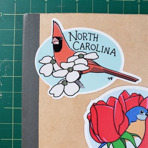 North Carolina State Bird And Flower Northern Cardinal And Etsyde