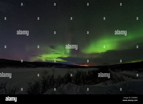 Northern lights, aurora borealis, Alta, Norway winter Stock Photo - Alamy