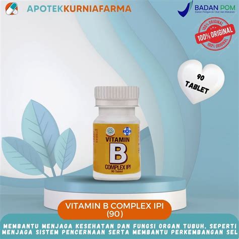 Jual Vitamin B Complex Ipi Isi Shopee Indonesia