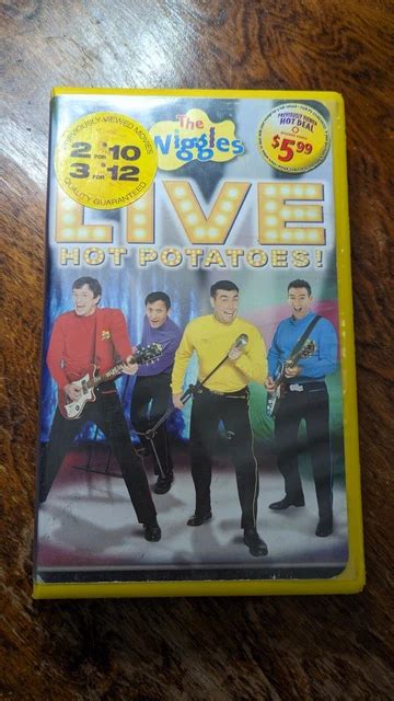 THE WIGGLES Live Hot Potatoes VHS 2004 Yellow Clam Shell Rental Rogers 10 00 PicClick CA
