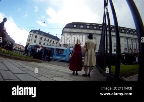 Norway National Day Beautiful Procession Traditional Dress Happy And