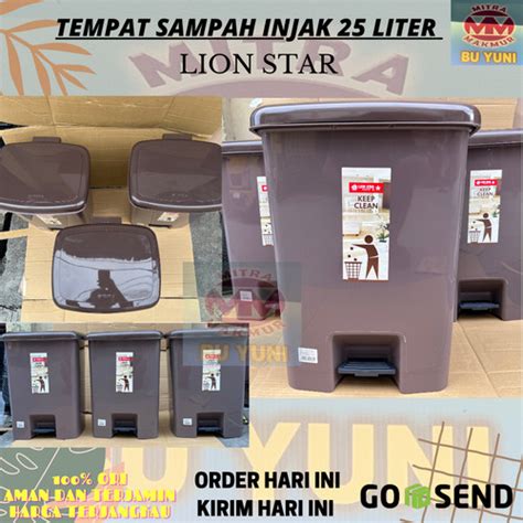 Jual Sale Tempat Sampah Injak Liter Lion Star Dustbin Office