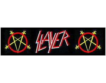 Slayer Swords Logo Sew On Strip Patch New Official