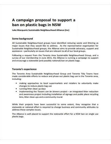 Free Campaign Proposal Samples In Ms Word Pages Google Docs Pdf