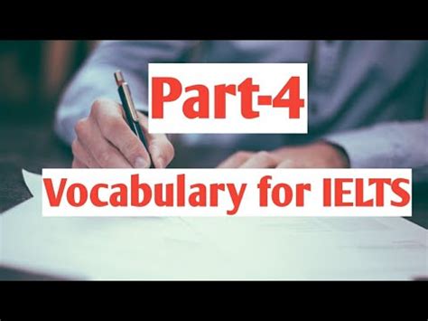 Part 4 Band Booster Vocab For Ielts G Sidhu IELTS YouTube