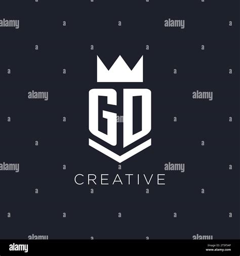 Gd Logo With Shield And Crown Initial Monogram Logo Design Ideas Stock