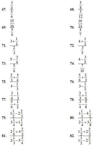 Simplifying Complex Fractions With Variables Worksheets