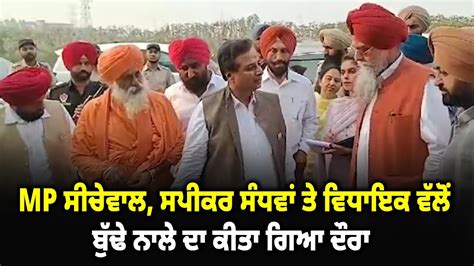 Mp ਸੀਚੇਵਾਲ ਸਪੀਕਰ ਸੰਧਵਾਂ ਤੇ ਵਿਧਾਇਕ ਵੱਲੋਂ ਬੁੱਢੇ ਨਾਲੇ ਦਾ ਕੀਤਾ ਗਿਆ ਦੌਰਾ