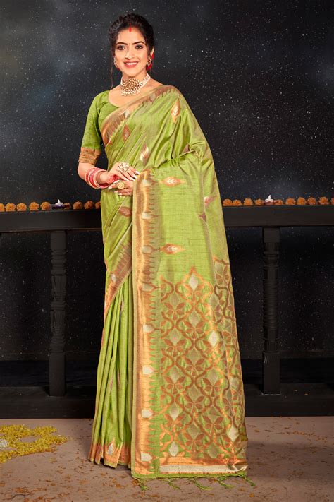 Buy Parrot Greensilk Saree Online Karagiri