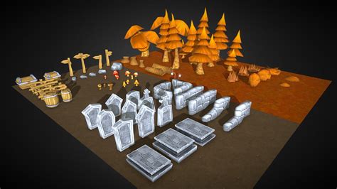 Lowpoly Toon Autumn Forest Deep3dsea