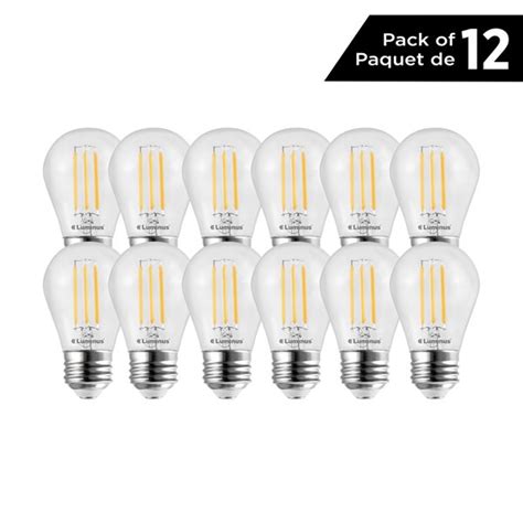 Luminus 25-Watt Equivalent A15 Warm White Dimmable LED Light Bulbs (12 ...