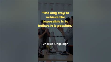 Charles Kingsleighs Belief Turning The Impossible Into Reality Youtube