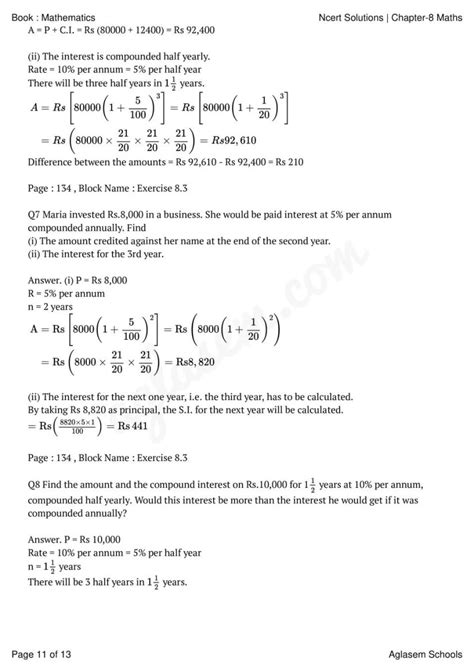 Ncert Solutions Class 8 Maths Chapter 8 Comparing Quantities