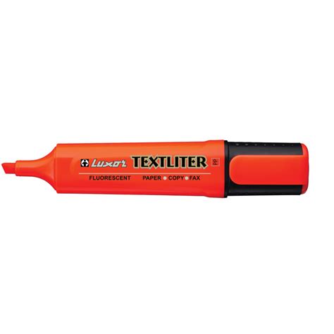 Luxor Textliter Highlighter Orange 1 0 4 5mm Line Width Chisel