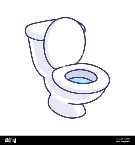 Toilet Bowl Cartoon Drawing Simple Vector Clip Art Illustration Stock