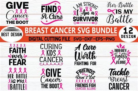 Breast Cancer Woman Svg Designs Graphics