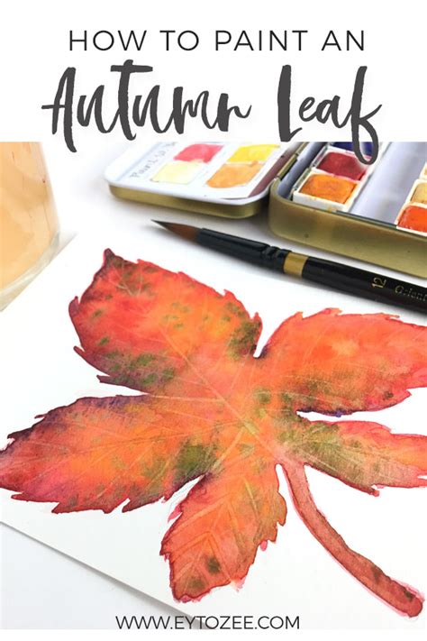 How To Paint An Autumn Leaf Painting Autumn Leaves Art Techniques