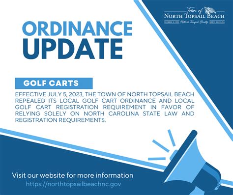 Change to Golf Cart Ordinance | North Topsail Beach North Carolina