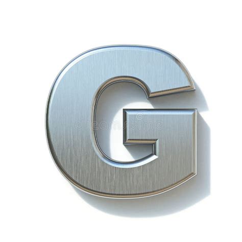 Brushed Metal Font Letter G D Stock Illustration Illustration Of