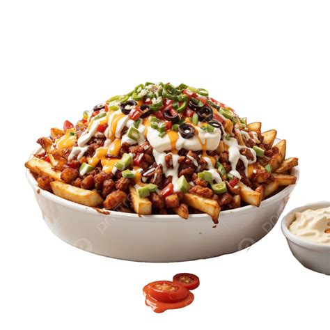 Satisfy Your Cravings Featuring A Hearty Serving Of Loaded Fries With