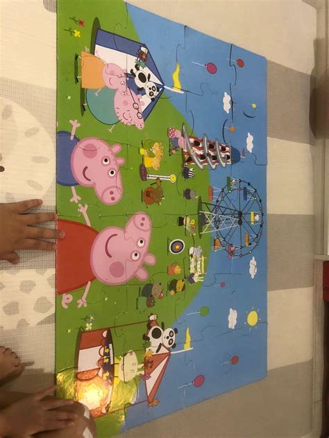 Puzzle Floor Jumbo Pepa Pig Original Toys Collectibles Permainan