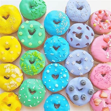 Totally Crushing On These Vibrant Rainbow Colored Donuts By Vickieeyo