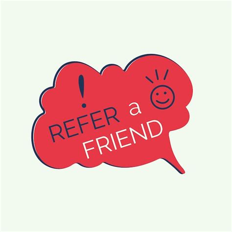 Premium Vector Refer A Friend Red Banner With Speech Bubble