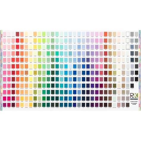 Kona Printed Color Chart Panel | SKU: SRK-17700-205 | Stash Fabrics