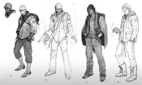 Wesley Burt Concept Art Character Sketches Game Concept Art