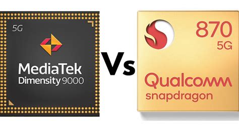 MediaTek Dimensity 9000 Vs Qualcomm Snapdragon 870 Processor Best