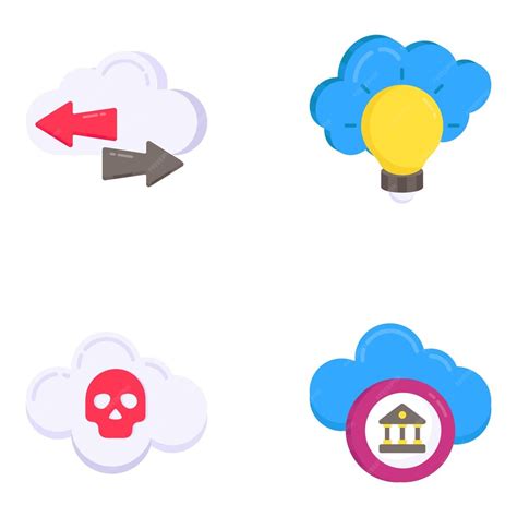 Premium Vector Pack Of Cloud Computing And Technology Flat Icons