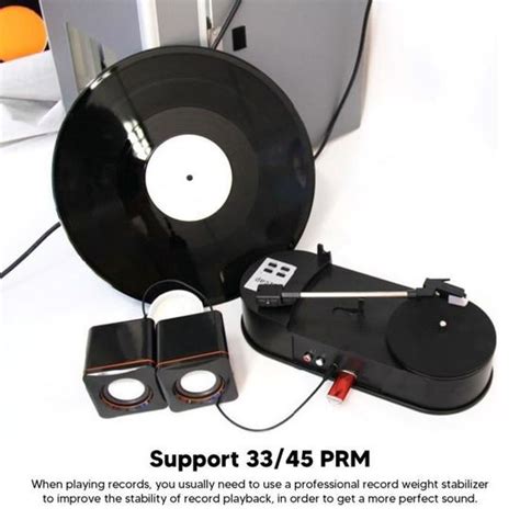 Tourne Disque Rétro Portable FDIT Convertisseur USB vers MP3