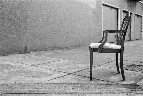 A Sidewalk Chair And Some Empty Space Delta Tmax Dev Flickr