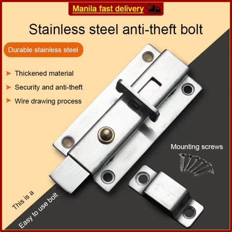 Stainless Steel Spring Bolt Lock Heavy Duty Safety Buckle Bolt ...