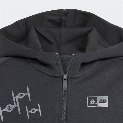 Adidas X Star Wars Z N E Full Zip Hoodie Black Free Shipping With Adiclub Adidas Us