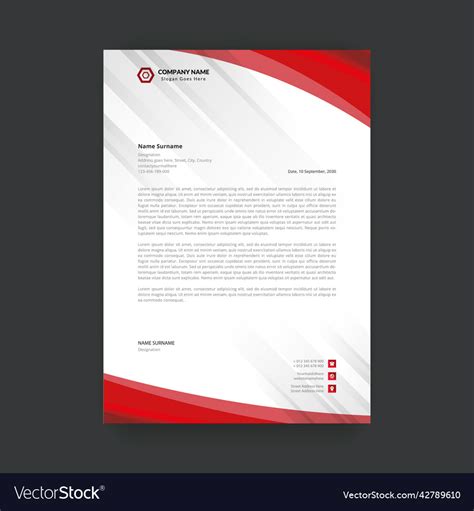 Letterhead Pad Design Royalty Free Vector Image