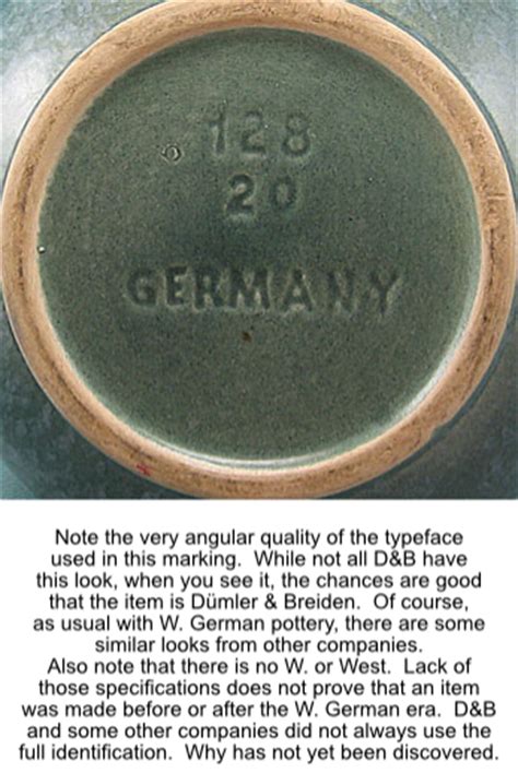 West And East German Pottery Marks And Identification