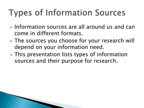 Types of information sources | PPTX