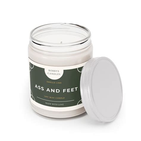Smells Like Ass And Feet Candle Gag Gift For Friends Funny Candle White