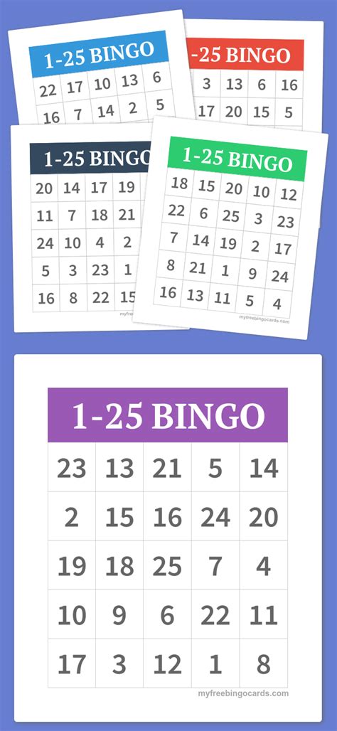 1-25 Bingo | Diy | Alphabet Bingo, Bingo Cards, Bingo - Free Printable Bingo Cards Random ...