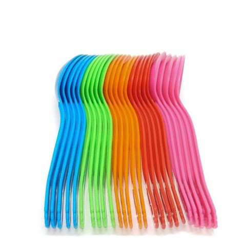 Pack De 100 Cuchara De Colores Plastica 1era Mayoreo Envío gratis