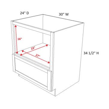 BMC30 Versa Shaker Base Microwave Cabinet RTA RTA Kitchen Cabinets